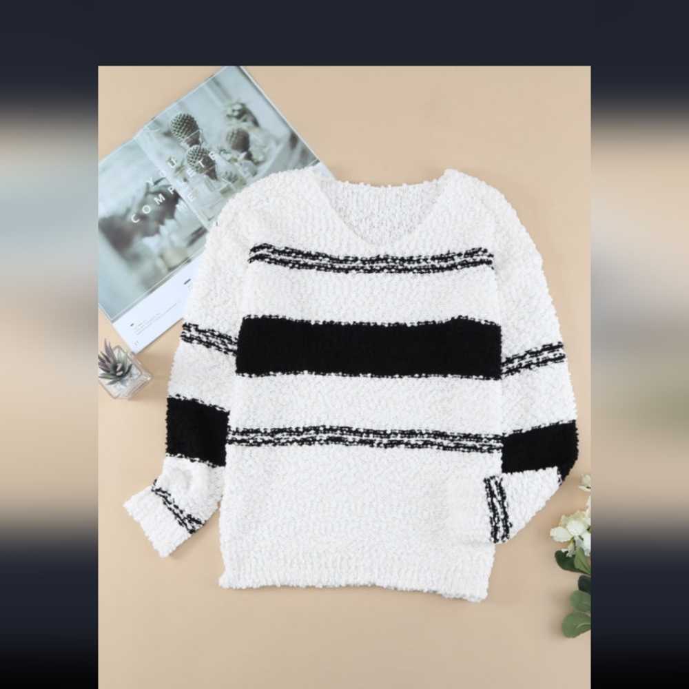Striped Colorblock Sweater - Picture 11 of 14